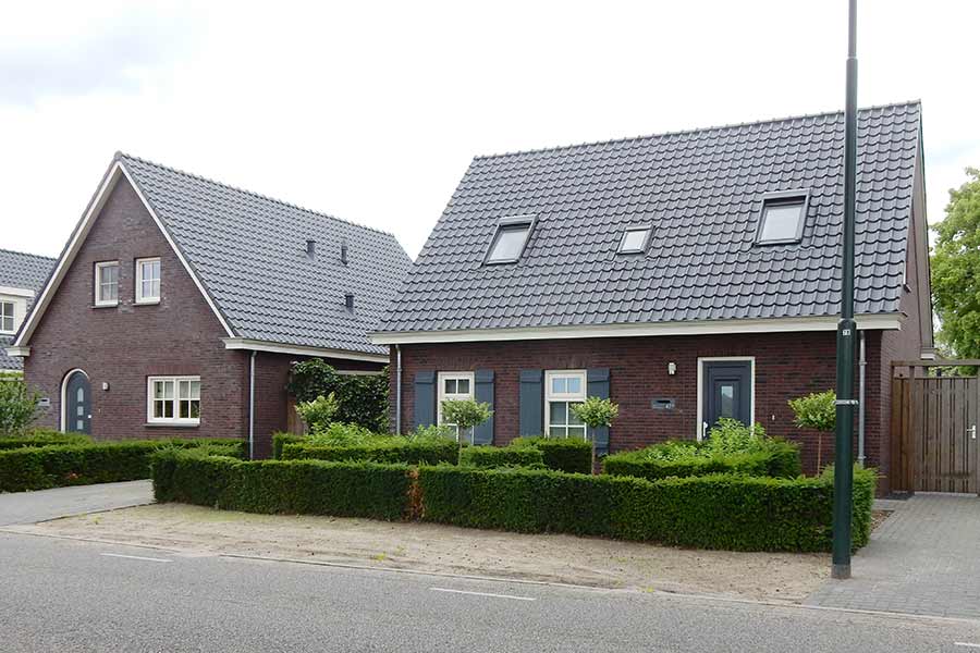Vooraanzicht herbouw van een woning in Sint Michielsgestel