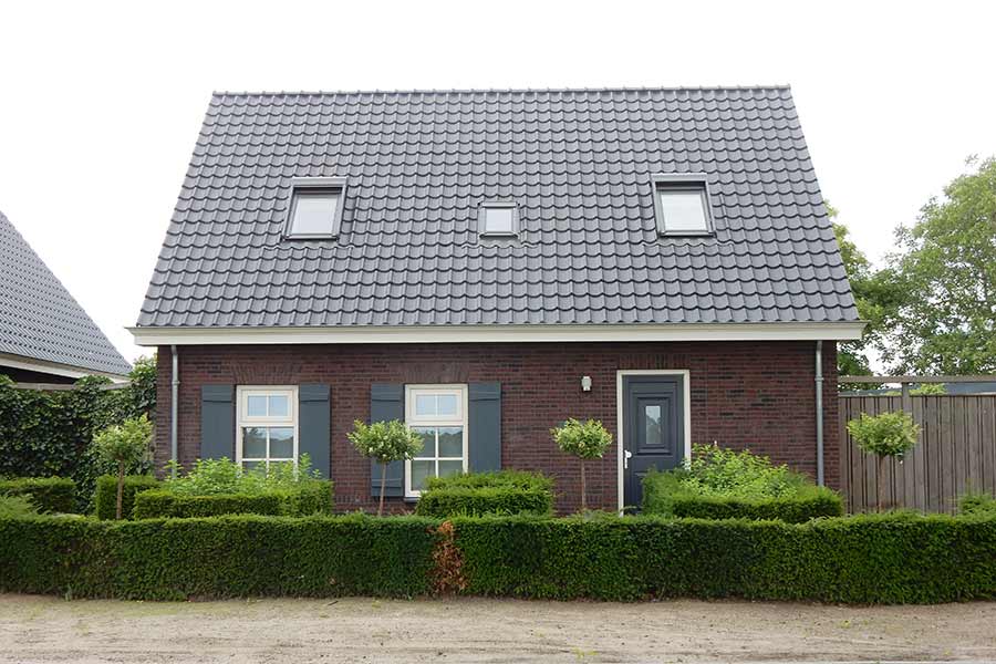Vooraanzicht herbouw van een woning in Sint Michielsgestel