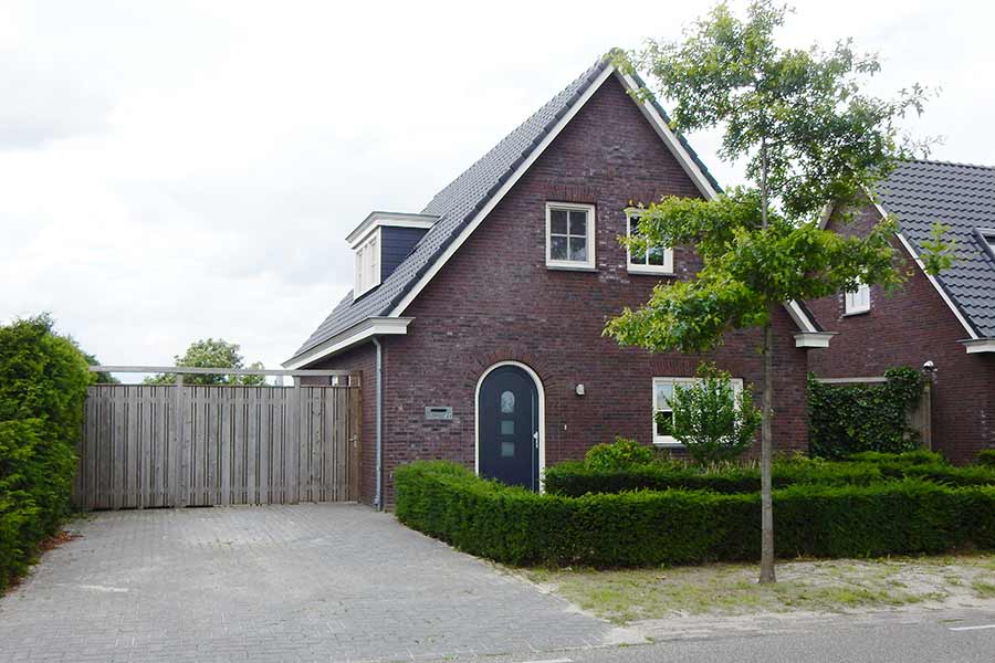 Vooraanzicht herbouw van een woning in Sint Michielsgestel
