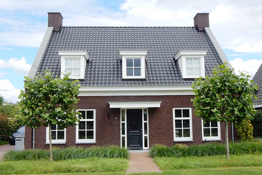 Vooraanzicht nieuwbouwwoning in Den Dungen